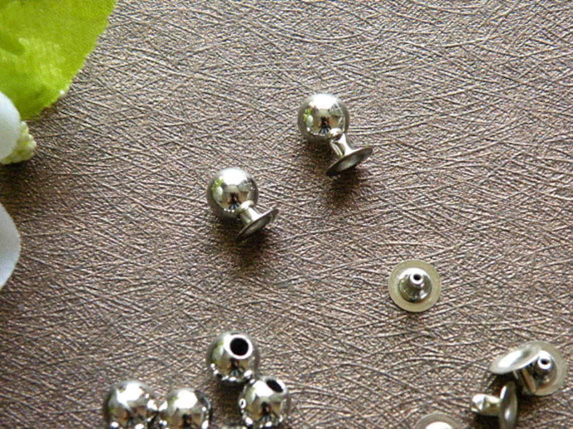 50 Pcs 12mm White Pearl Rivets,plastic Bead Rivets,diy Pearl Beads,diy ...