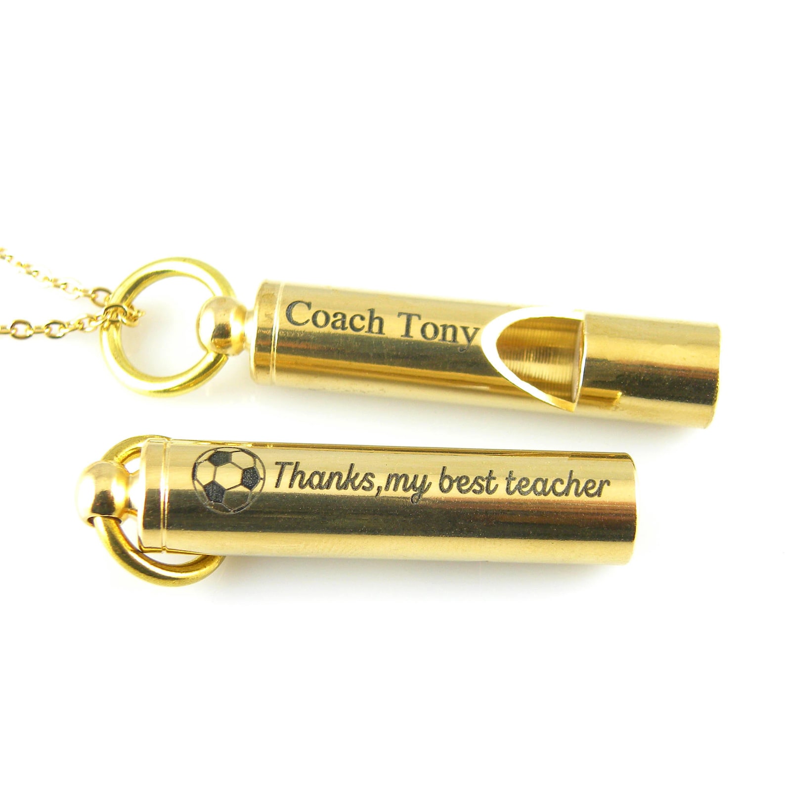 Personalized Brass Whistle Necklace Custom Coach Whistle Etsy Australia