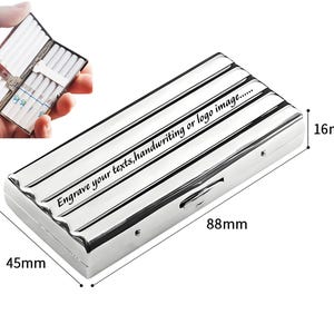 Scatola per sigarette personalizzata con nome personalizzato, scatola per sigarette incisa, mini portasigarette monogrammato, regalo per fumatori
