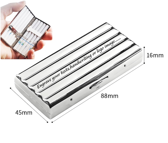 cigarette holder name Buy Personalized Cigarette Box Custom Name Cigarette Box Engraved Cigarette  Case Mini Monogrammed Cigarette Holder Gift for Smoker Online in India