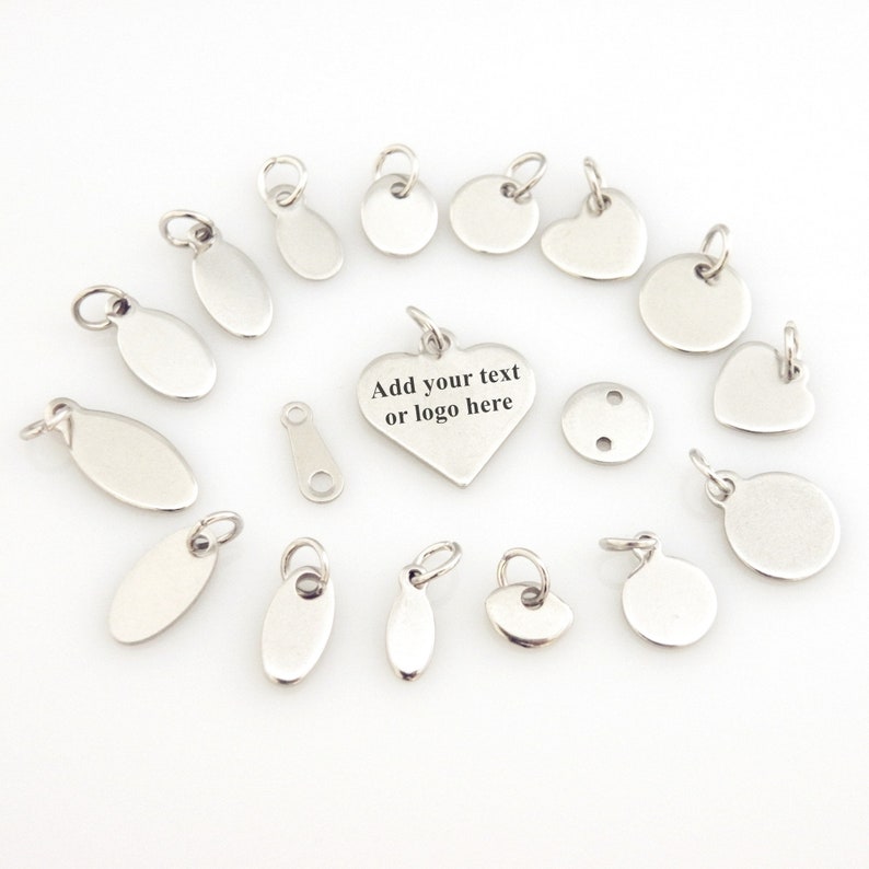 Personalized Mini Jewelry Tag Custom Logo Tags Engraved Etsy
