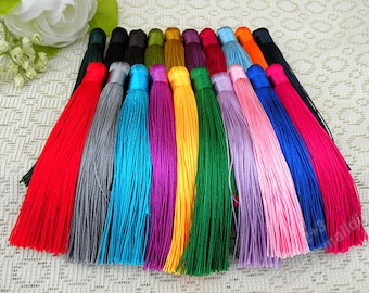10pcs of 12cm Silk tassel pendant,Fringe Tassel for handbag or keychain,Chinese knot tassel accessories SALE NOW(22 colors)