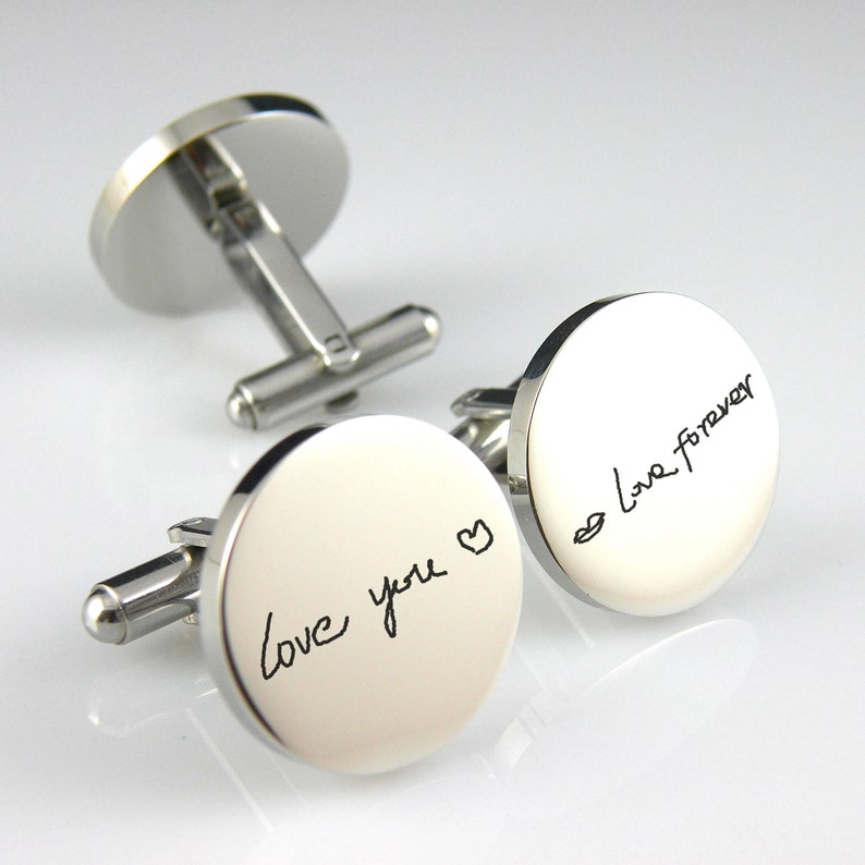 Personalized Cufflinks Custom Cufflinks Handwriting Cufflinks Etsy India
