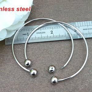Stainless steel blank bracelet,Screw bead bracelet,Base Bangle Bracelet blanks Set,Wire Bangle diy bracelet accessories