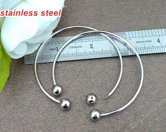 Pulsera de acero inoxidable en blanco, pulsera de cuentas de tornillo, juego de pulseras de base en blanco, accesorios de pulsera de alambre para bricolaje