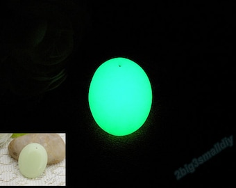 5 piezas de piedras ovaladas brillantes, piedra luminosa, colgante brillante liso, collar brillante, brilla en la oscuridad.