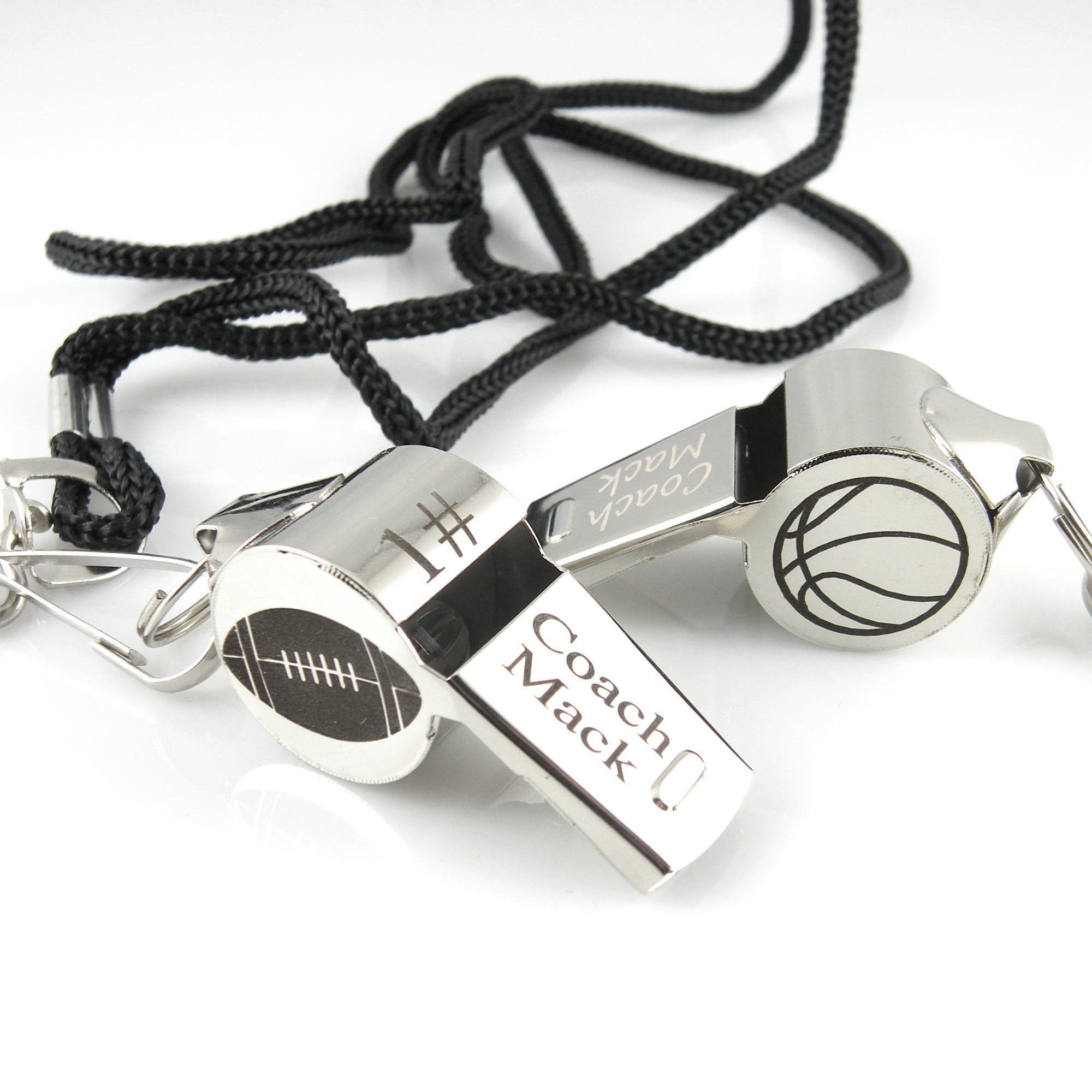 Personalized Whistle Necklace Custom Coach Whistle Necklace Engraved Stainless Steel Outdoor Whistle Personalized Teacher Present Coach Gift