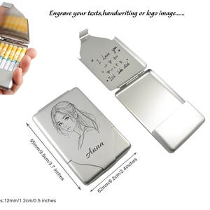 Personalized Cigarette Box Custom Name Cigarette Box Engraved Cigarette Case Stainless Steel Monogrammed Cigarette Holder Gift For Smoker