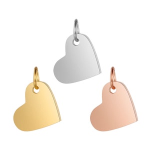 Edelstahl-Blankschmuck in Herzform,Rosegold Blanko Anhänger,Gold Hand Stanzen Rohlinge,Personalisierte Rohling Halskette