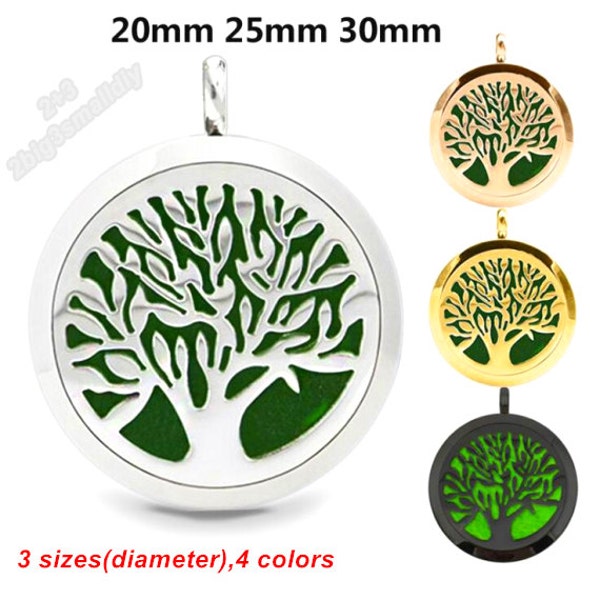 Tree of life charm stainless steel eo diffuser locket,Essential oil locket,Scent locket pendant,Oil diffuser perfume locket
