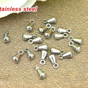 50 pcs of Stainless Steel drop pendant,Teardrop pendant,small drop pendant,end of the extended chain