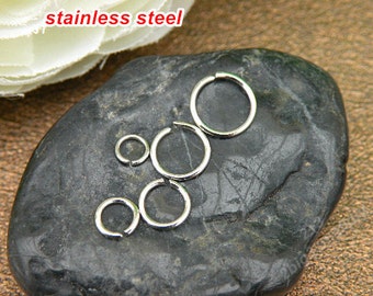 500pcs of Stainless Steel Jump Rings,Continuous Hoop Earring,small sleeper earring,cartilage,tragus,nose,lip ring