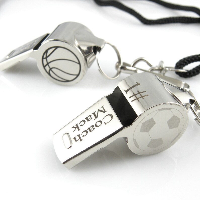 Personalized Whistle Necklace Custom Coach Whistle Necklace Etsy