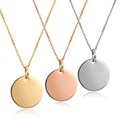 Gold Stainless steel blank stamping discs,Personalized disc,Rose gold blank disc pendants,Gold hand stamping blanks,Blank disc necklace