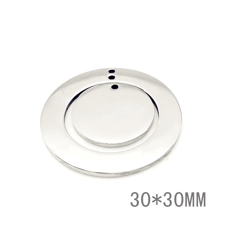 Stainless Steel Blank Stamping Discs Setpersonalized Disc Etsy