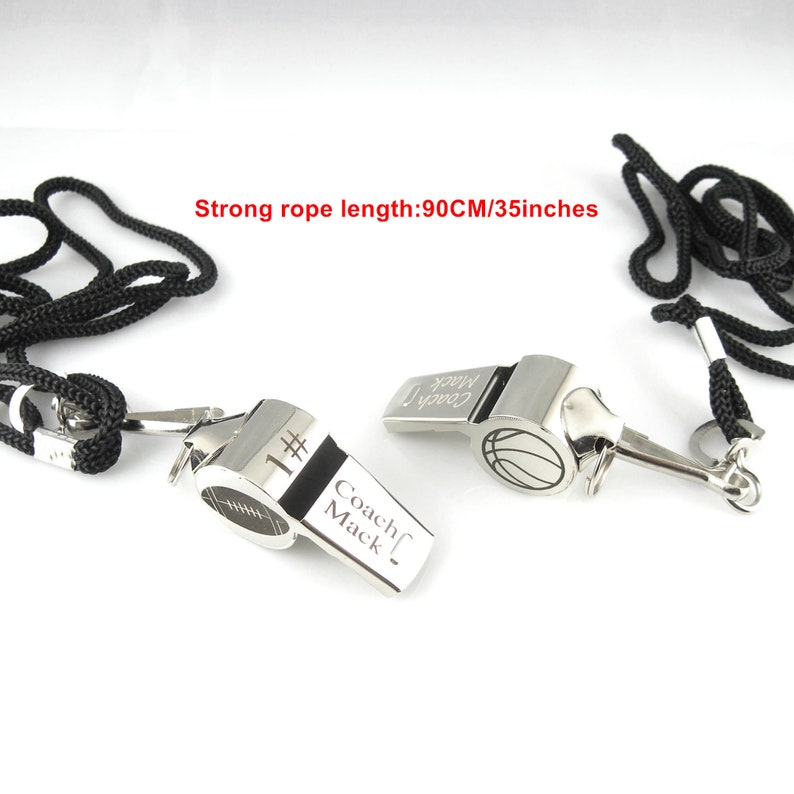 Personalized Whistle Necklace Custom Coach Whistle Necklace Etsy