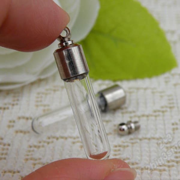 Glass Vial Pendant Etsy