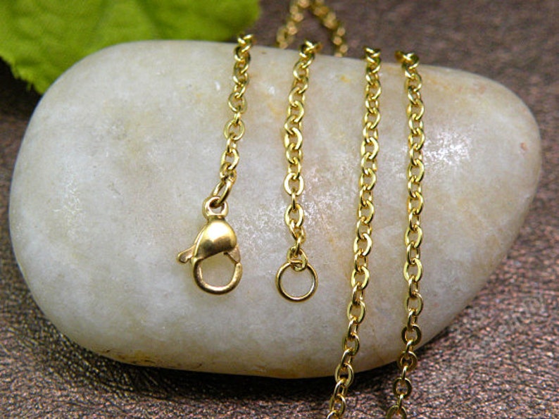 Gold Plated Plain Necklace Lobster Clasp Chains Choose Length Bulk Quantity UK Gold Plated Plain Necklace Lobster Clasp Chains Choose Length Bulk Quantity UK