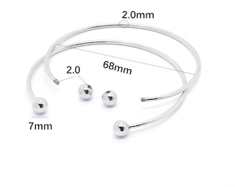 Edelstahl-Rohling für Armbänder, Schraubperlen-Armbänder, Set mit Rohlingen für Armreifen, DIY-Armbandzubehör aus Draht