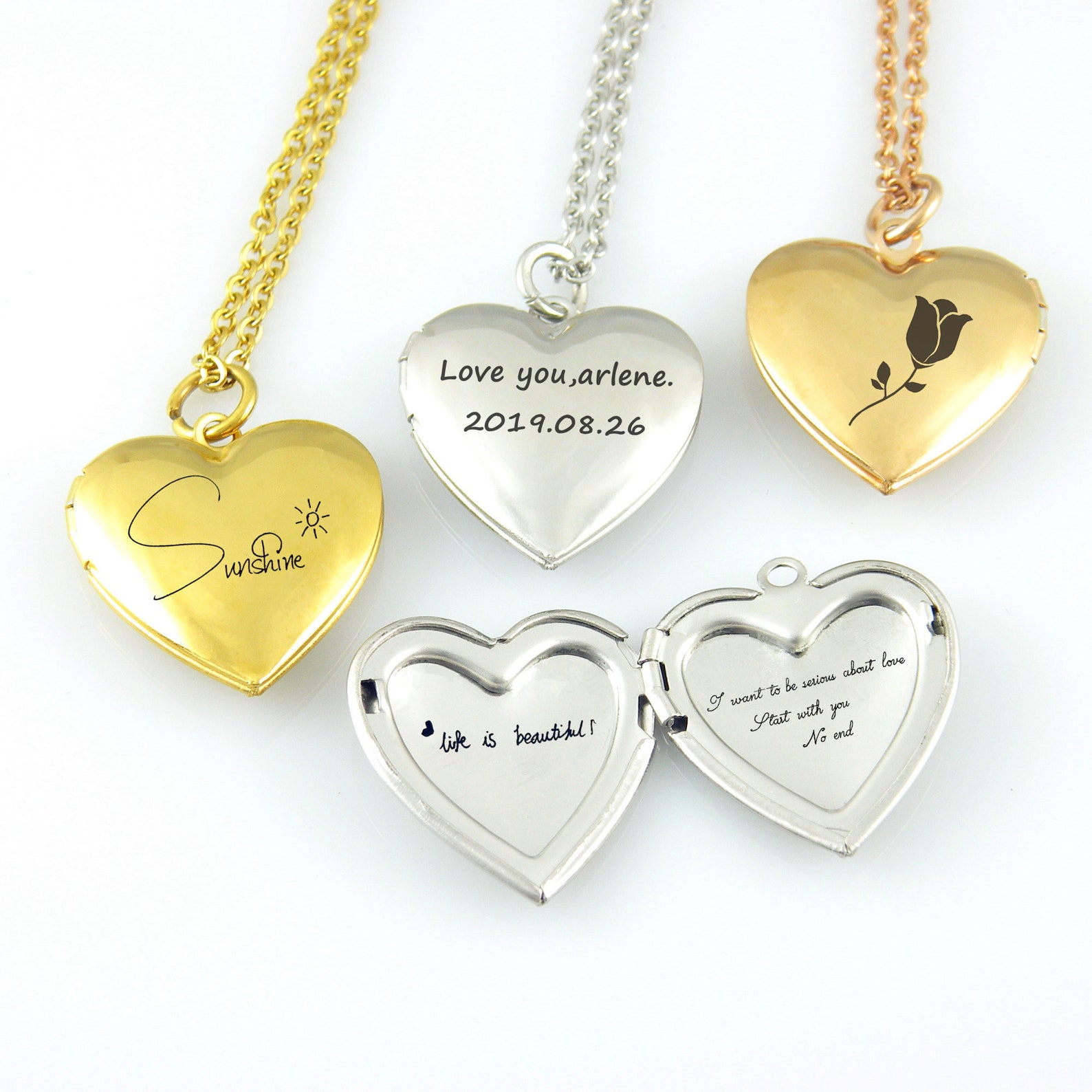 Personalized heart locket Clearance