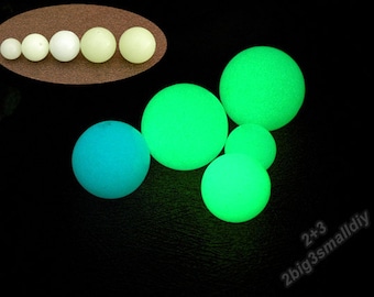 5 piezas de cuentas de piedra esféricas brillantes, piedra luminosa, colgante de brillo liso en blanco, collar brillante, brilla en la oscuridad