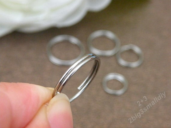 Small Key Rings 25mm - 100pcs Metal Split Rings for Car Keys