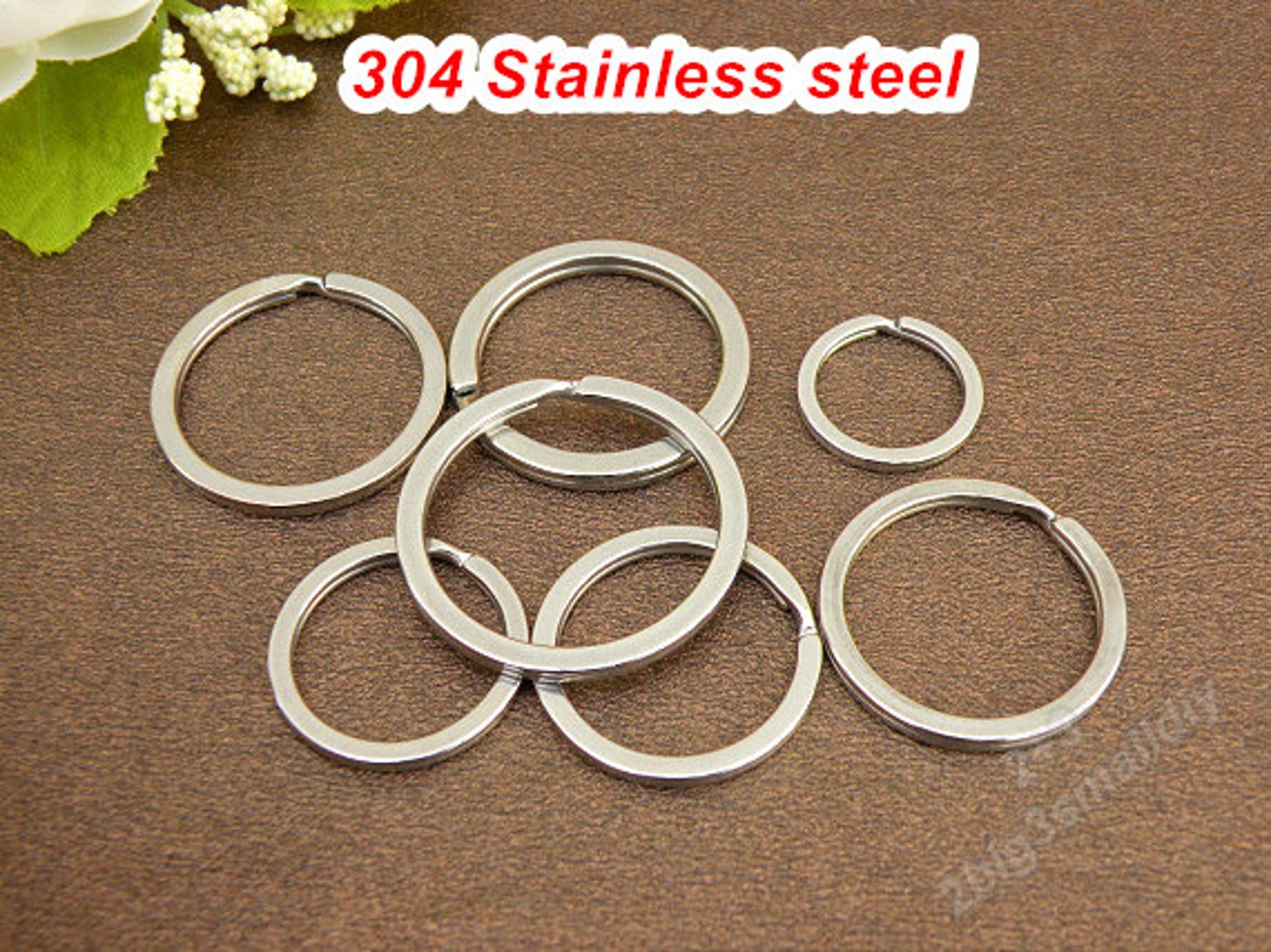10pcs of 30mm Stainless Steel Flat Split Ring for | Etsy
