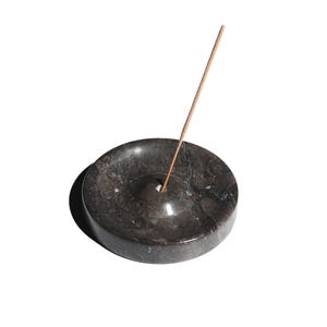 Ebb Incense Holder | Black Marble Aromatherapy Ikebana Stand