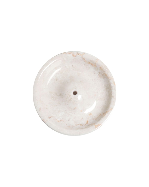 Ebb Incense Holder Aromatherapy | Cream Marble Homeware Ikebana Natural Stoneware Home Decor
