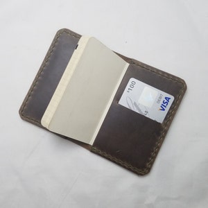 Zeitschrift Brieftasche Combo, Horween Leder Geldbörse, einzigartige individuelle Geldbörse, Herren Geldbörse, Schriftstellers Geldbörse, kleine Journal, Feld Notizen, tolles Geschenk