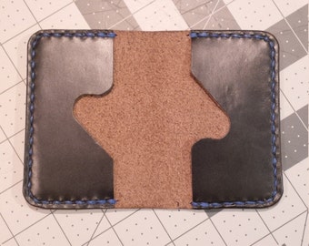 Horween cuero Bi-fold cartera de cuero, cartera de los hombres, cartera varonil, cuero horado famoso, gran regalo