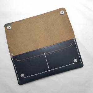 Mucho Biker Horween cartera, "Apex" carpeta de traje de cuero, cartera cadena, diseño largo monedero, billetera larga de los hombres, Mans cartera, regalo de grandes hombres