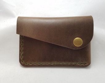 Leather Wallet, Horween Leather Meadowlark, Natural Chromexcel Leather, Unique Custom Wallet, Men's Wallet, Manly Wallet, Great Men's Gift