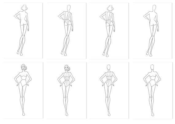 Blank Fashion Sketch Model