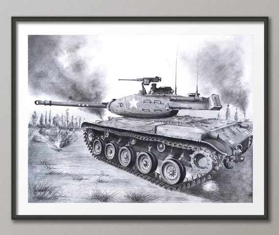 Tank Wall Art Print Usa Pencil Graphic - Tank Wall Art Tank Wall Art Print Usa Pencil Graphic - Tank Wall Art