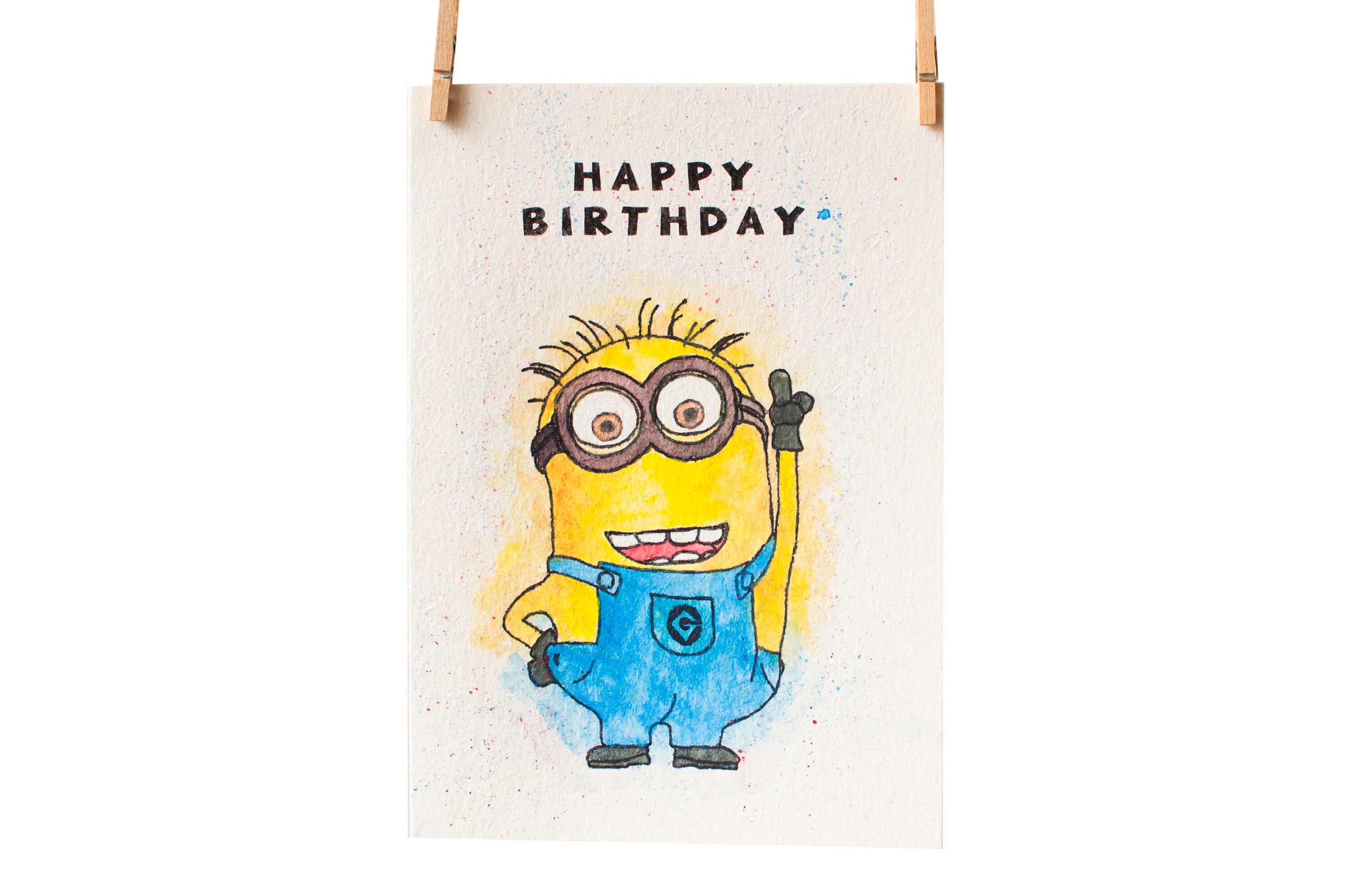 Carte D Anniversaire De Minion Carte De Joyeux Etsy France