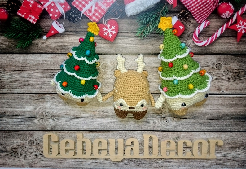 Best coworker /& Christmas gift for boss Secret Santa gift exchange small crochet plush stocking stuffer toy corporate stuffed Xmas tree
