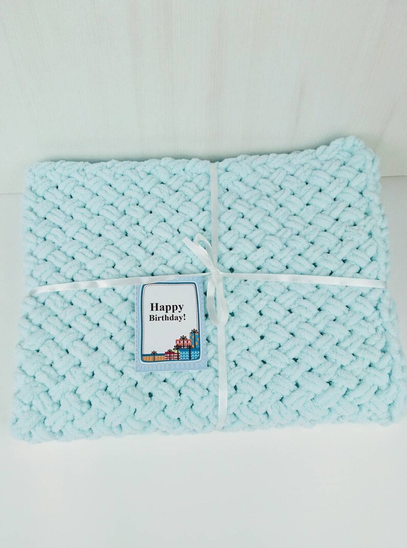 Aqua Newborn & Baby Blanket Toddler Photo Prop Plush Crib Etsy