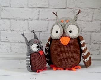 Handmade Crochet Owl Plush: Woodland Nursery Decor