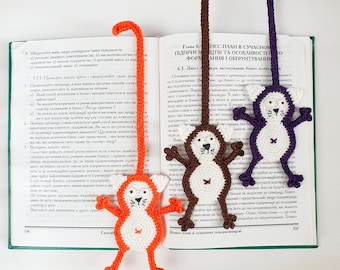 Crochet Cat Bookmark - Handmade Book Lover Gift