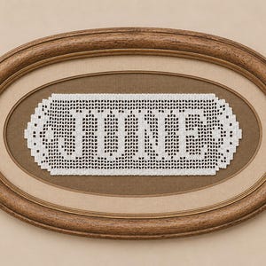 Personalized name doily - custom farmhouse country table runner. Family name anniversary, wedding home decor