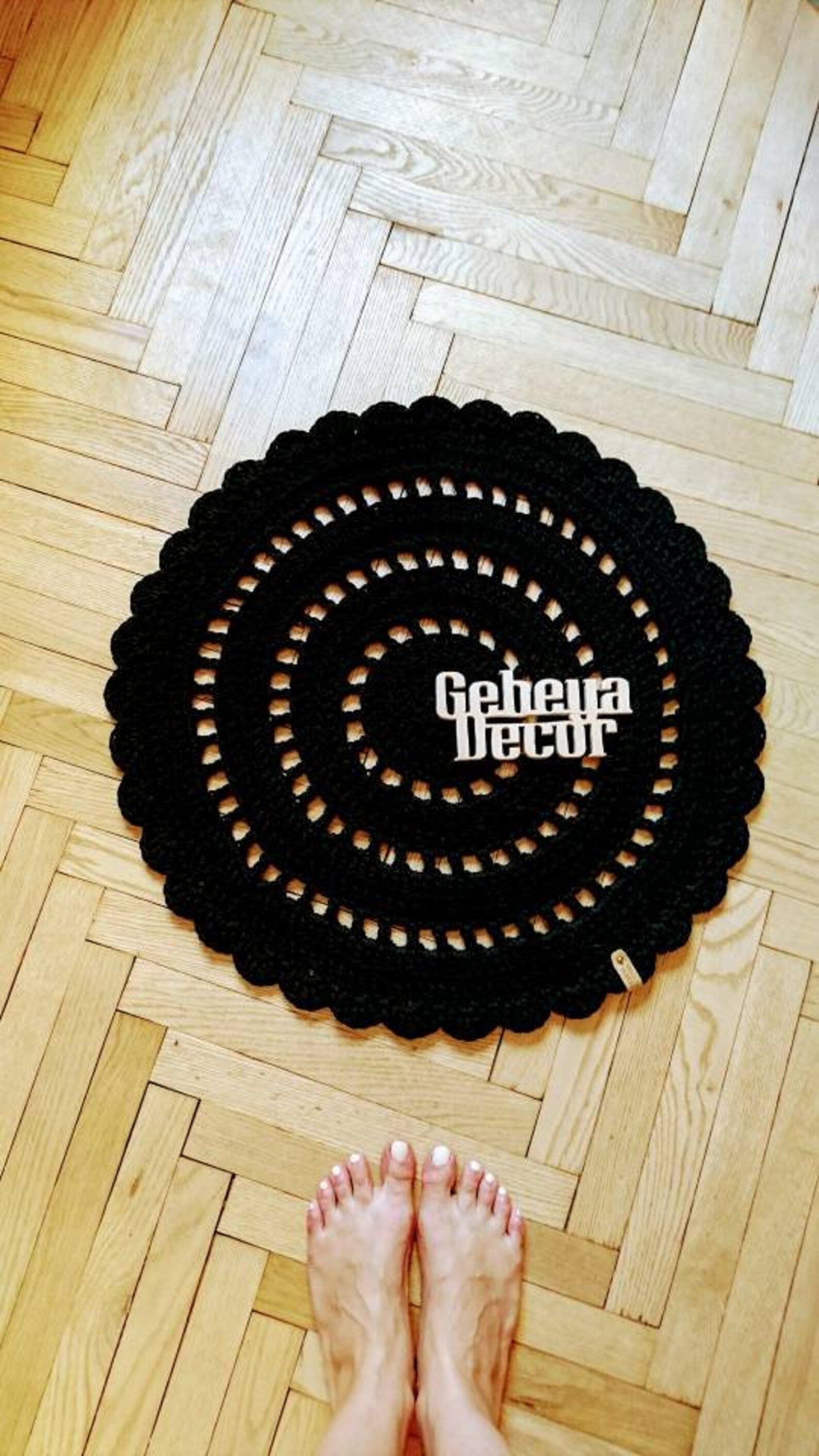 Pequeña alfombra redonda de ganchillo suelo de encaje de la | Etsy