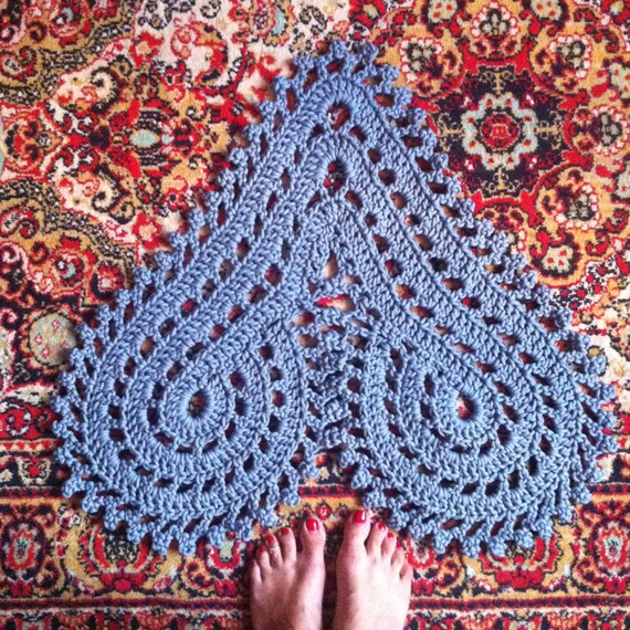 Grau Hakeln Teppich Herz 24 In Perfekte Bett Seite Teppich Etsy