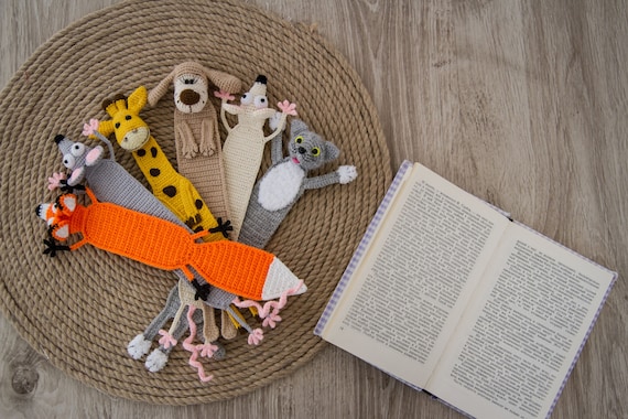 Ladaidra Brown Fhgksm Crochet Animal Bookmarks Handmade Knitted Bookmarks Christmas Stocking - View #11