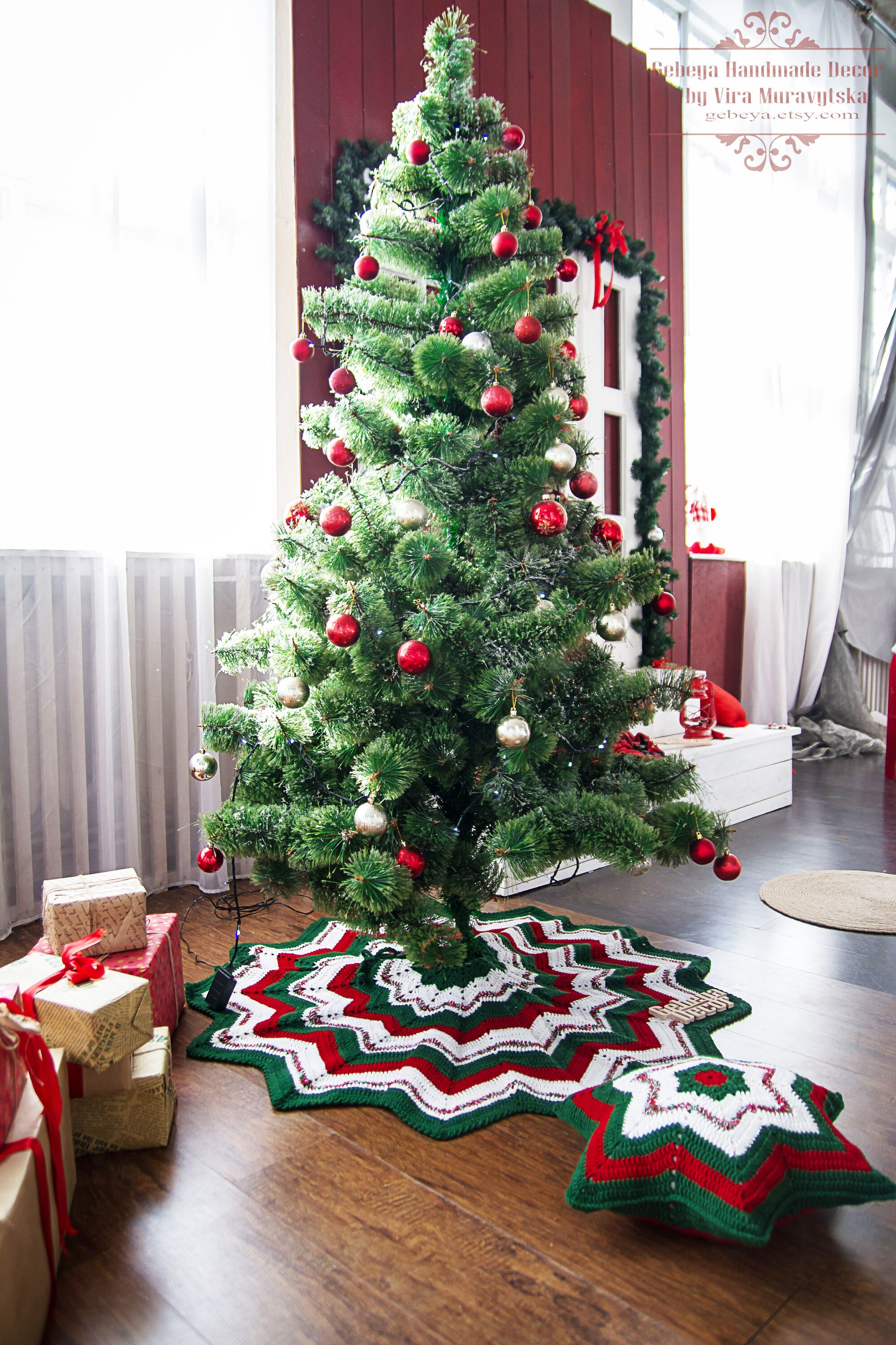 Tree Skirt Make Own Farmhouse Christmas Winter Wonderland Etsy
