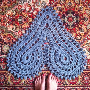 Many Colors Love Crochet Rug Heart 24 In. Perfect Valentine Day Gift ...