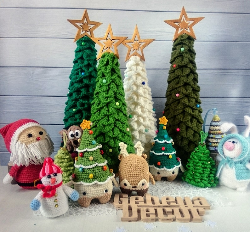 Best coworker /& Christmas gift for boss Secret Santa gift exchange small crochet plush stocking stuffer toy corporate stuffed Xmas tree