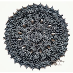 Debbie 3D crochet rug. Perfect bed side rug and doily lace.  Floor qality rug