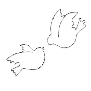 Love birds mate for life. Wall decoration. Wire art.