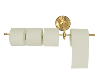 Solid Brass toilet paper rack, Bathroom accessories, Handmade Item